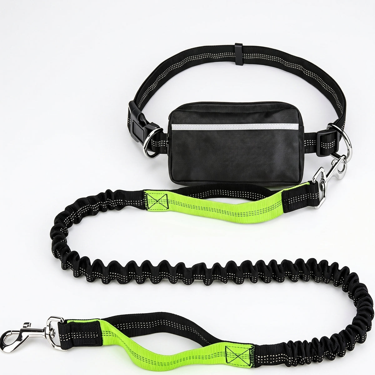 Hands Dog Leash Shock-Absorbing Dog Leash with Pouch Reflective for Runners, Joggers, Running, Jogging
