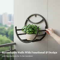 vertical surfaceMounted Pot Bracket toolwithout drilling Installation vertical surfaceMounted Pot Basket for Porch
