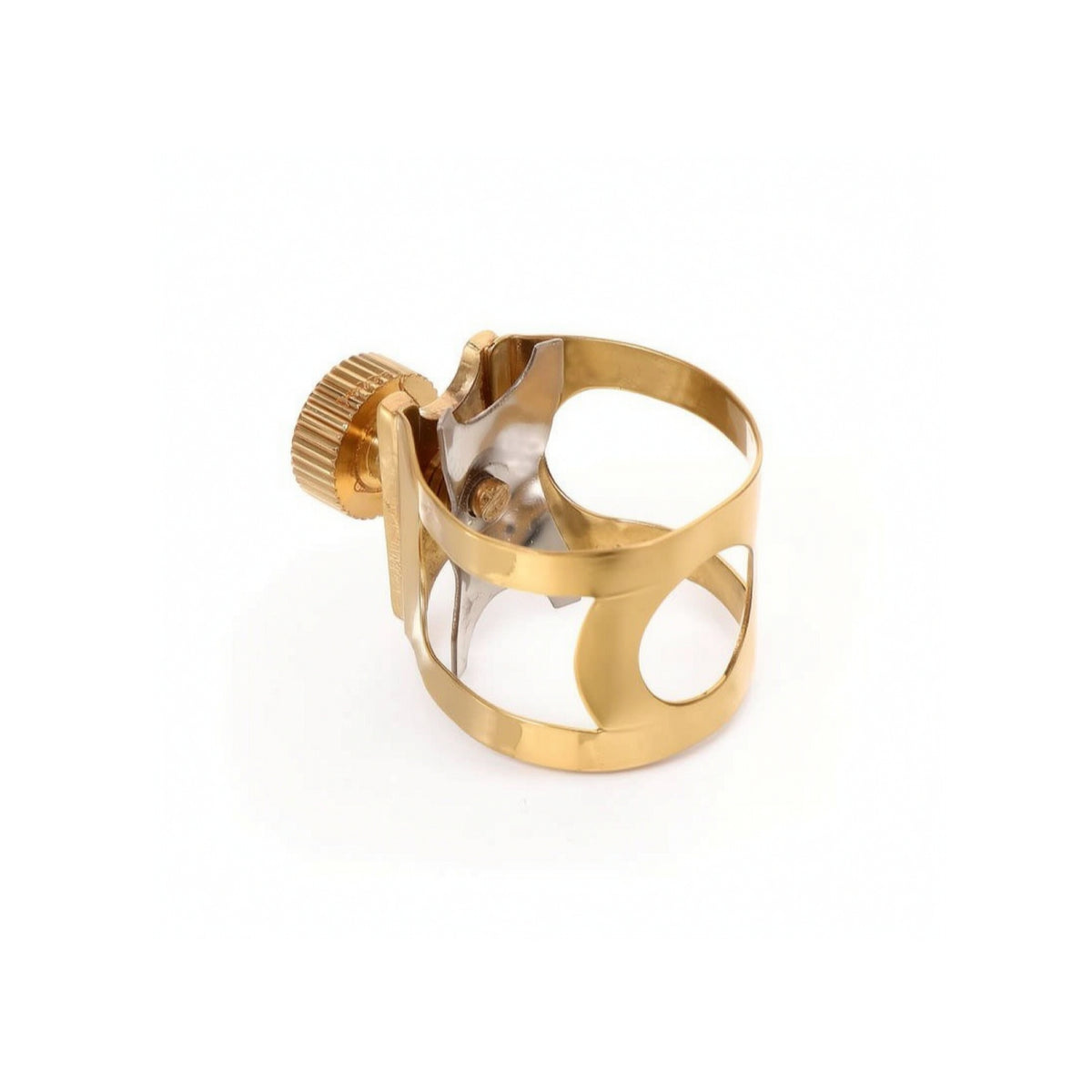 Gold-Tone Saxophone Mouthpiece Ligature Metal Ligature with Tightening Screw Compact Sax Mouthpiece Fastener Lightweight for Saxophonists