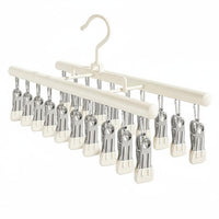 Multiple Clip Dryer Rustproof Sock Clip Hanging Space Saving Hanging Clothes Dryer for Wardrobe