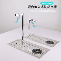 BEILAIFEI Stainless Steel Kitchen Faucet with Glass Rinser, Model TS463214