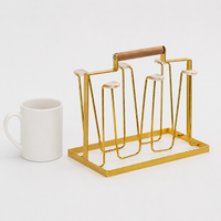 Cup Drying Rack, Mug Cup Stand, Glass Drying Rack, 21x14x20cm, Desktop, Metal Made