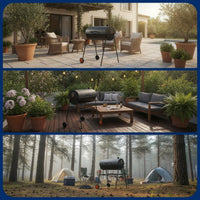 Outdoor Charcoal Grill with Wheels Mobile Charcoal Grill with Lid Sturdy Barbecue Cooker Stable for Backyard