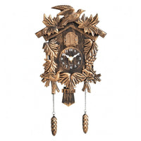 Retro Wall Cuckoo Timepiece Pinecone Weights House Decoration Accurate