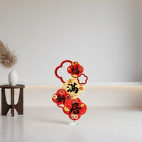 Chinese Housewarming Decoration Festive Atmosphere Freestanding Sign 3D Effect Tabletop Decor