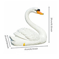Floating Swan Statue Waterproof Realistic Swan Statue Weather Resistant for Pool