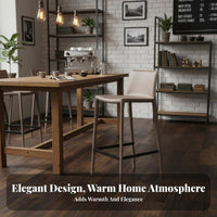 urban aesthetic Saddle Seat High Stool Modern Minimalist Design Counter Chair With supportive Support Seating Furniture Built-in Footrest for Bar Owners, Homeowners, Adults, Restaurant, Kitchen, Dining Area, Work Table