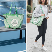 Large-Capacity Tennis Tote with Racket Pocket Spacious Tennis Tote Bag Lightweight Versatile for Court