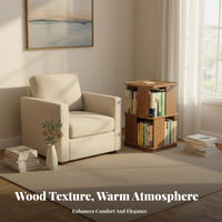 Rotating bookshelf Space-Saving Rotating Book Tower Multitier Design for Adults