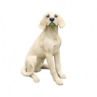 Labrador Sculpture Detailed Coat Texture Sitting Dog Figurine Decorative Garden Decoration for Home
