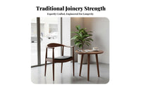 Round spine Armchair Nordic Design Dining Chair sturdy Wood Construction Padded Seat for homeowners, Adults, perusing corner