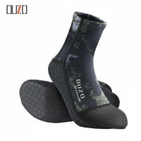 Long-Lasting Construction 3mm Neoprene Dive Socks Quick-Dry Anti-Slip Thermal Socks Wear-Resistant Thermal Swim Booties Barefoot Feel for Snorkelers