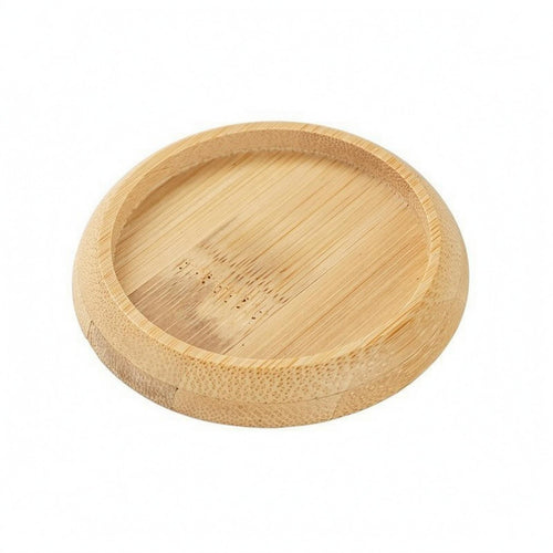Round Bamboo Cushion Base Recessed Top Bamboo Needle Cushion Flat Bottom