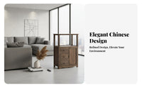 Multi-Tier & Beverage Stand Firm Wood Construction Storage Cabinet Chinese Visual Appearance Easy Assembly for Living Room