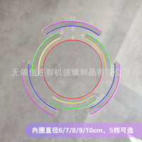 30cm方巾发圈模板 亚克力板材透明定 制切割DIY手工拼布模版发饰