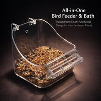 Bird Cage Bathing Dispenser, Parrot Feeder Cage Water Feeder, Internal Hanging Bird Water, Wear Resistant Bird Cage Accessory