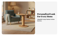Round elevatingTop Table Modern Minimalist Design Household Furniture Multi-Functional Space-Saving Size for Homeowners