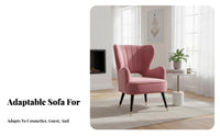 Upholstered Side-Wing Armchair Armchair Modern Minimalist and Aesthetic Indoor Furniture High Rearrest Assist Non-Slip Feet