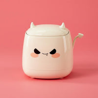 Devil Desk Trash Can Cartoon Small Storage Container Horned