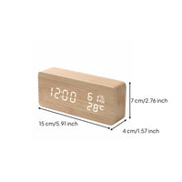 Wooden Digital Alarm USB-Powered Clock Memory Function for Desk