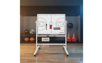 Foldable Folding Stand Board Teaching Aid Basketball Board Sturdy Sports Whiteboard Large Size for Coaches, Teachers, Training, Match, Classroom