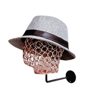 Creative Metal Wall-Mounted Head Model Hat Display Rack
