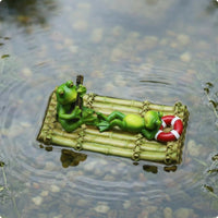 Floating Frog Ornament Painted Floating Frog Decor Playful Design for Aquariums