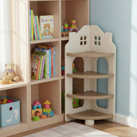Bookcase  Sturdy Kids Bookcase  Easy to Clean House-Shaped Storage Shelf for Playroom, Classroom