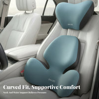 2 Pieces Contoured Ergonomic Car Cushion Matching Car Seat Cushion Pair for Automotive Seats