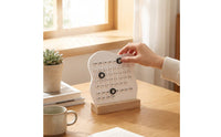 Wooden Desk Calendar Style Desktop Standing Calendar Minimalist Desktop Date Board for Office, Study Room