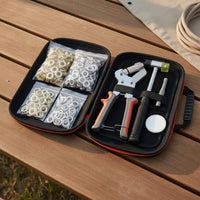 200 Sets 10mm Eyelet Kit Double Color Eyelet Punch Tool Set Includes Washers Grommet Pliers Kit for Tarp Repair, Bag Making