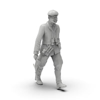 1/72二战俄军士兵1/64白模1/35小摆件微缩素体微型兵人3D打印模型