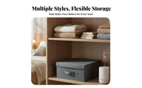 Collapsible Textile Box Portable Textile Storage Bin with Lid Multi-Purpose