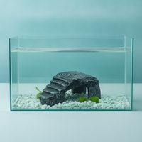 Resin Turtle Basking Platform with Cave for Aquarium Terrarium