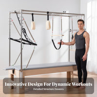 5 Pieces Maple Wood Pilates Studio Equipment Exceptional Materials Pilates 5 Piece Set Ergonomic and Comfortable for Home Gym Users, Wellness Center