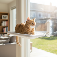 Foldable Suction Cup Cat Hammock Bed for All Seasons