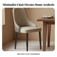 Sturdy Carbon Steel Frame Modern Upholstered Dining Chair Space Saving Upholstered Dining Chair High-Density Foam Cushion Household Furniture Ergonomic Design for Restaurant Owners, Small Families, Office Managers, Hotel, Living Room, Home