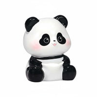 Miniature Size Cute Panda Figurine Detailed Craftsmanship Resin Panda Ornament Creative Styling House Decoration for Children, Students, Car Dashboard, Desktop, Bookshelf
