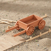 PLA Material 1:12 Scale Handcart Dollhouse Wheelbarrow Model Miniature Farm Wagon for Hobbyists, Collectors, Sand Table