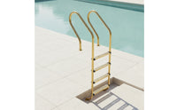 Stainless Steel Pool Ladder No Prior Embedment-Embed Pool Ladder with Non-Slip Steps Heavy Duty for Homeowners
