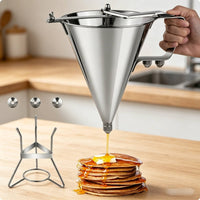Stainless Steel Batter Dispenser Single-Hand Operation Funnel Batter Dispenser