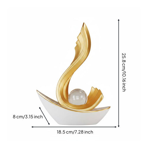 Modern Auspicious Decor Statue Luxury Sailboat Ornament Minimalist for Entryway