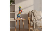 Horse Figurine Graffiti Horse Statue Rearing for Bookshelf