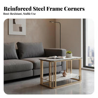 Modern Design 2-Tier Side Table Compact Size 2-Tier Console Stand Sturdy Construction Home Furniture Scratch-Resistant Finish for Homeowners, Apartment Dwellers, Interior Decorators, Living Room, Balcony, Bedroom, Entryway
