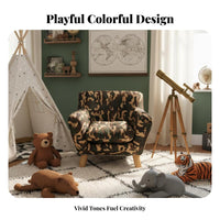 Patchwork Club Chair child-safe Size Plush Lounge Chair Colorful Appearance