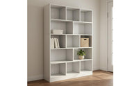 Freestanding Bookcase Solid Wood Multi-Tier Bookshelf Large Capacity Wooden Display Shelf for Students, Study Room, Bedroom