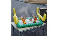 Inflatable Football Cooler Measurement Markings Inflatable Ice Serving Bar Green