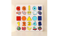 Wooden Matching Puzzle Early-Learning Recognition Board Puzzle Board Educational Shape Recognition Blocks Thick for Toddlers