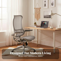 Swivel Chair with Armrests Support Ergonomic Mesh Back Chair for Students