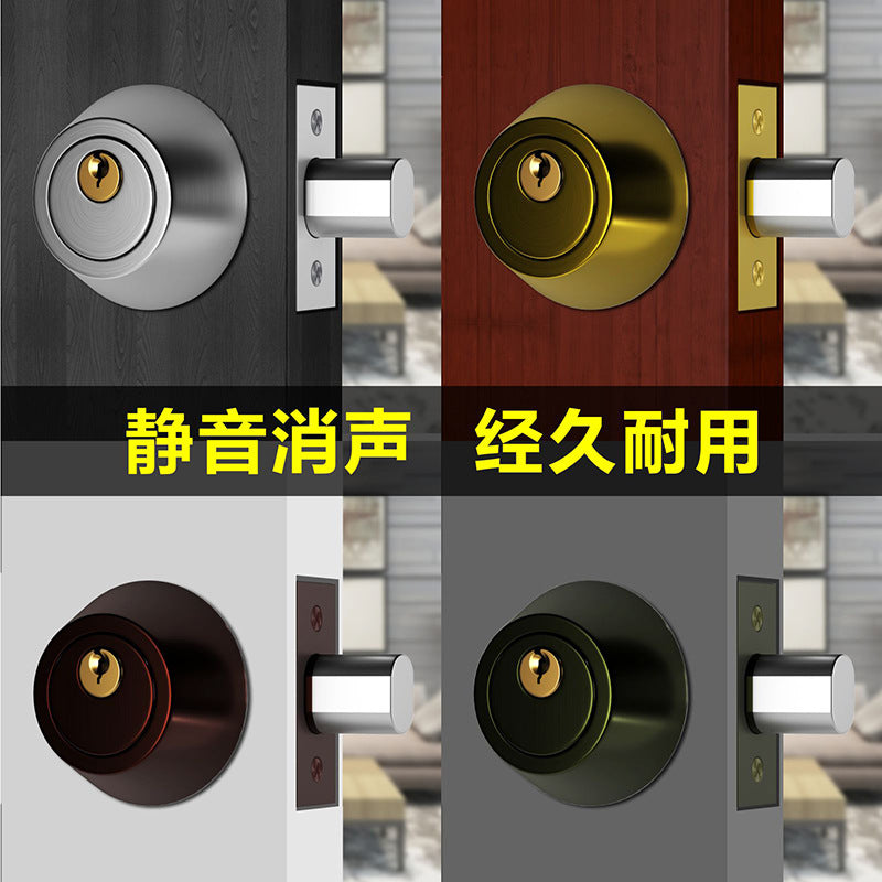 Invisible Door Lock for Interior Single-Side Auxiliary Hidden Door, Room Door Lock, Passage Lock, Framed Glass Door Lock